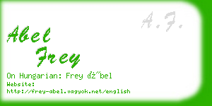 abel frey business card